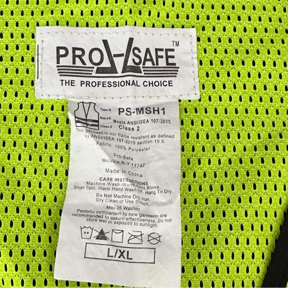 Pro-Safe Neon Reflective Hi-Vis‎ Safety Vest Size L/XL GUC - Picture 3 of 4